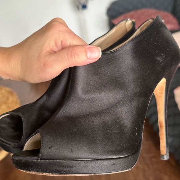 Jimmy Choo Suede Open-Toed Bootie - Picture 8 of 9